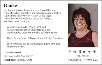 Anzeige von Elke Ruderich von MGO