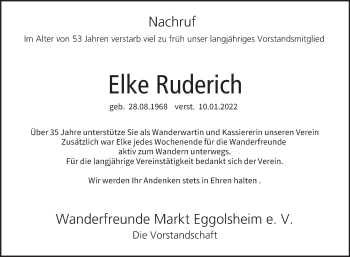 Anzeige von Elke Ruderich von MGO