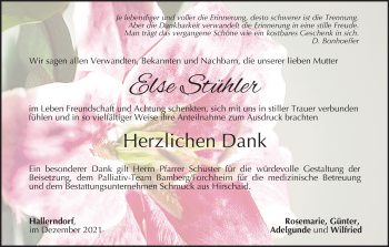 Anzeige von Else Stühler von MGO