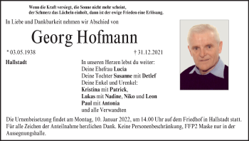 Anzeige von Georg Hofmann von MGO