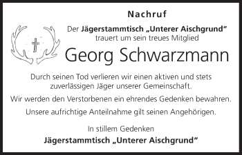 Anzeige von Georg Schwarzmann von MGO