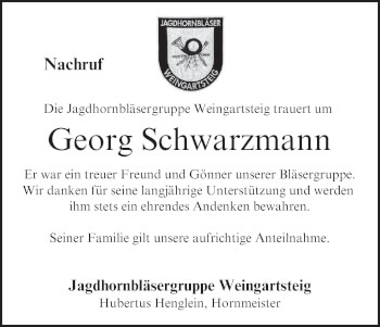 Anzeige von Georg Schwarzmann von MGO