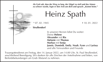 Anzeige von Heinz Spath von MGO