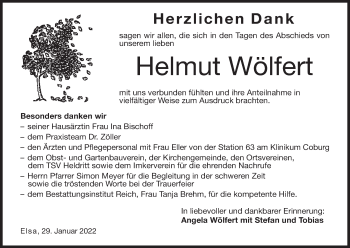Anzeige von Helmut Wölfert von MGO