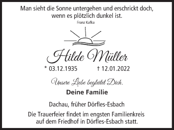 Anzeige von Hilde Müller von MGO