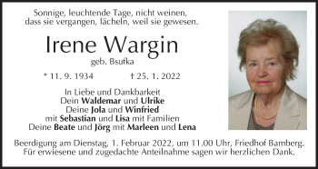 Anzeige von Irene Wargin von MGO
