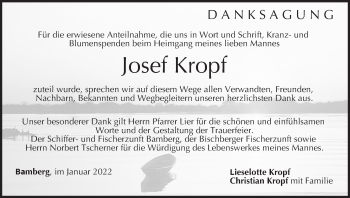 Anzeige von Josef Kropf von MGO