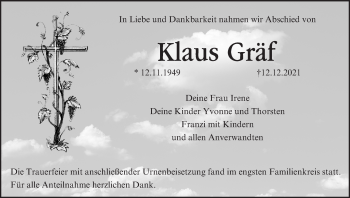 Anzeige von Kalus Gräf von MGO