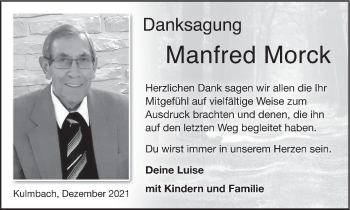 Anzeige von Manfred Morck von MGO