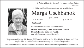 Anzeige von Marga Uschbanok von MGO