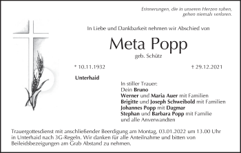 Anzeige von Meta Popp von MGO