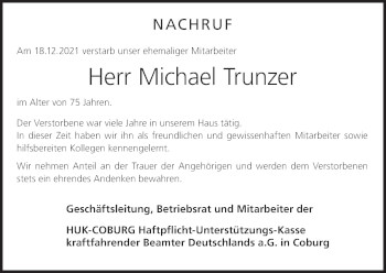Anzeige von Michael Trunzer von MGO