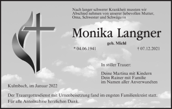 Anzeige von Monika Langner von MGO