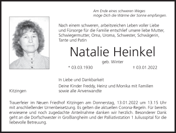 Anzeige von Natalie Heinkel von MGO