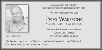 Anzeige von Peter Warzecha von MGO