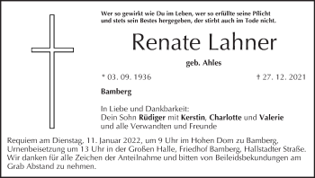 Anzeige von Renate Lahner von MGO