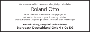 Anzeige von Roland Otto von MGO