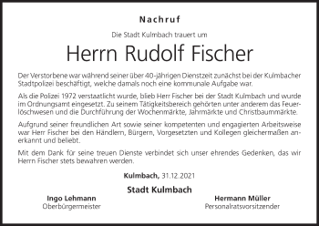 Anzeige von Rudolf Fischer von MGO