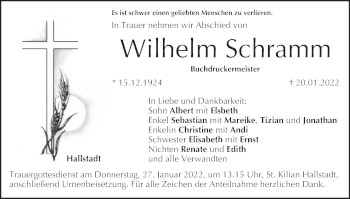 Anzeige von Wilhelm Schramm von MGO