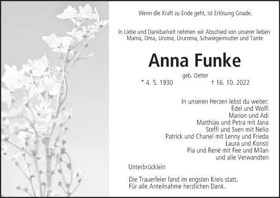 Anzeige von Anna Funke von MGO