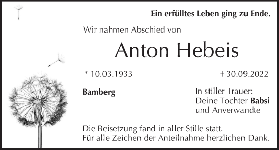 Anzeige von Anton Hebeis von MGO