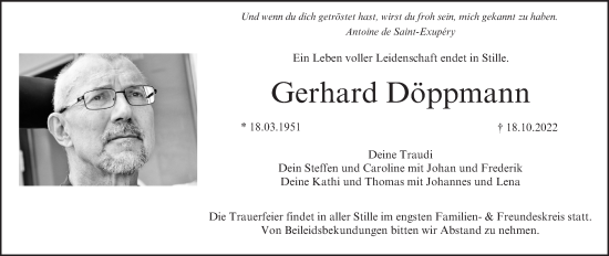 Anzeige von Gerhard Döppmann von MGO