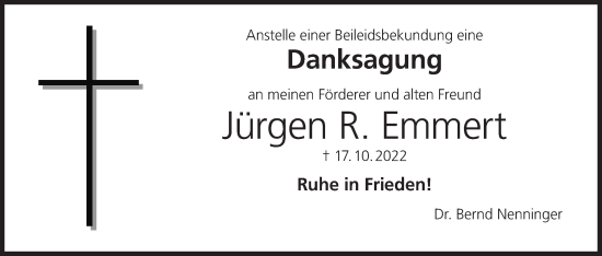 Anzeige von Jürgen R. Emmert von MGO