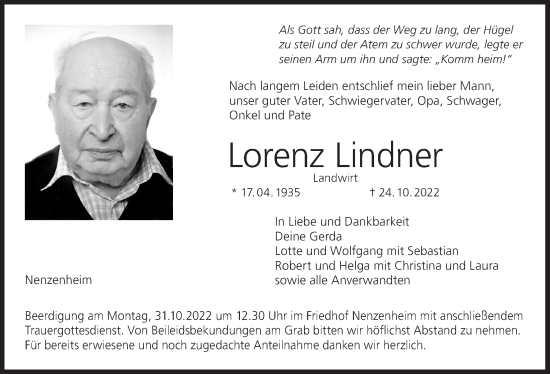Anzeige von Lorenz Lindner von MGO