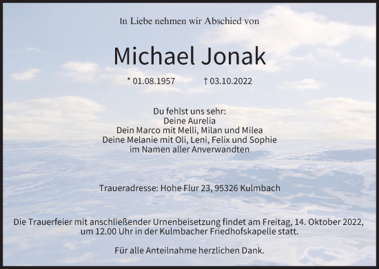 Anzeige von Michael Jonak von MGO