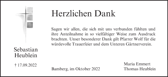 Anzeige von Sebastian Heublein von MGO