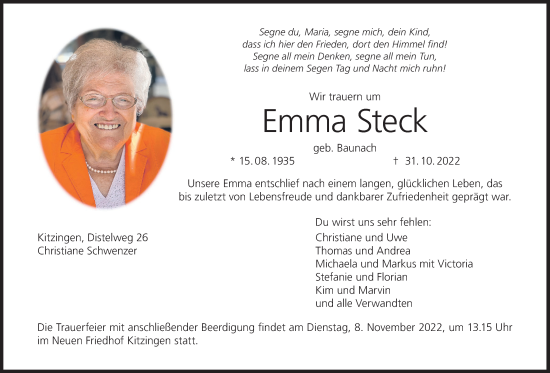 Anzeige von Emma Steck von MGO