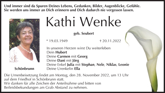 Anzeige von Kathi Wenke von MGO