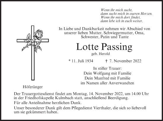 Anzeige von Lotte Passing von MGO