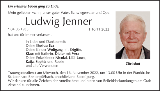 Anzeige von Ludwig Jenner von MGO