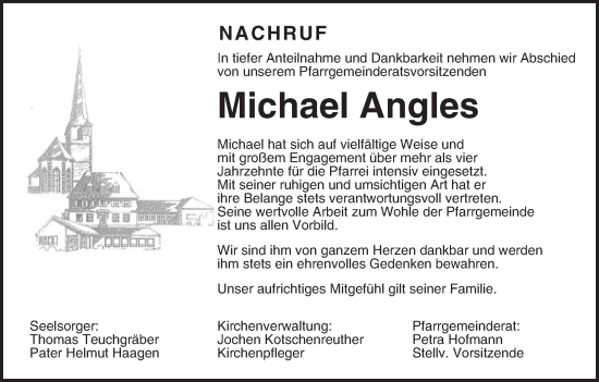Anzeige von Michael Angles von MGO