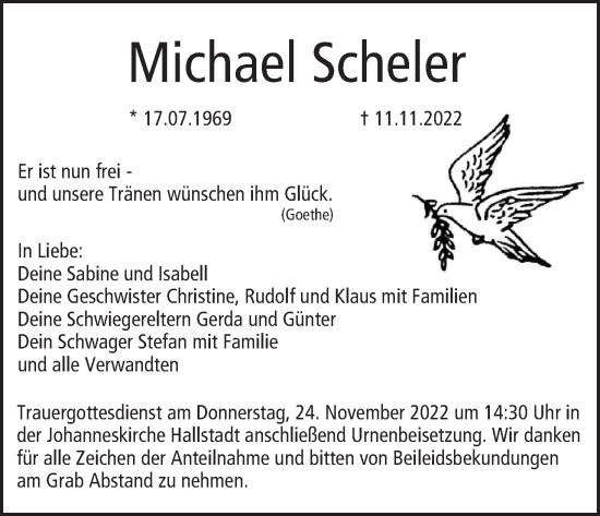 Anzeige von Michael Scheler von MGO