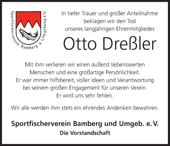 Anzeige von Otto Dreßler von MGO