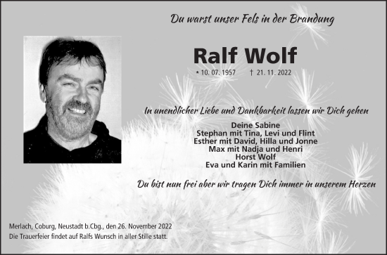 Anzeige von Ralf Wolf von MGO