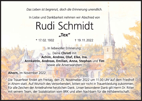 Anzeige von Rudi Schmidt von MGO