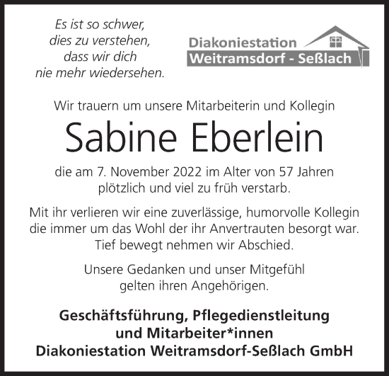 Anzeige von Sabine Eberlein von MGO