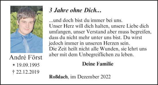 Anzeige von Andrè Först von MGO