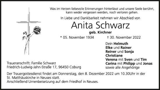 Anzeige von Anita Schwarz von MGO