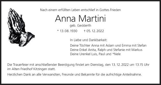 Anzeige von Anna Martini von MGO