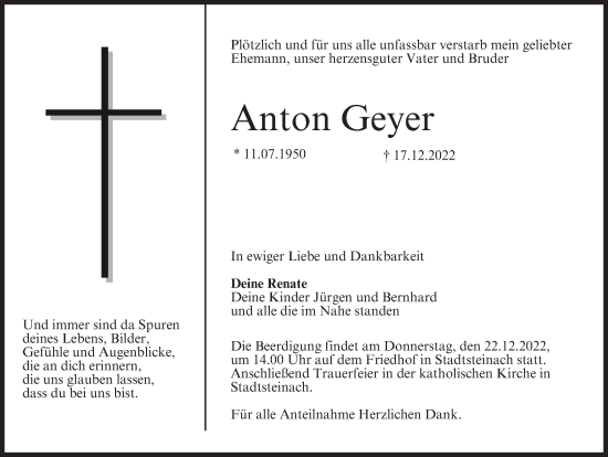 Anzeige von Anton Geyer von MGO