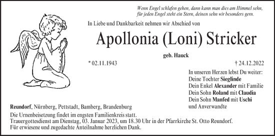Anzeige von Apollonia  Stricker von MGO