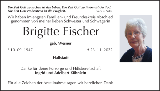 Anzeige von Brigitte Fischer von MGO