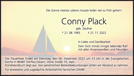 Anzeige von Conny Plack von MGO