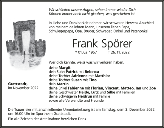 Anzeige von Frank Spörer von MGO