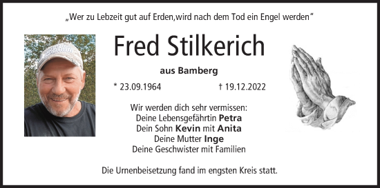 Anzeige von Fred Stilkerich von MGO