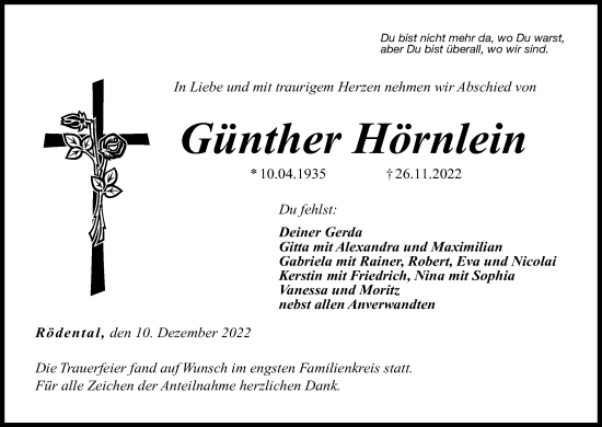 Anzeige von Günther Hörnlein von MGO